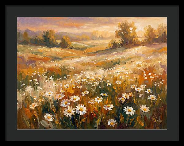 Daisy Meadow At Dusk