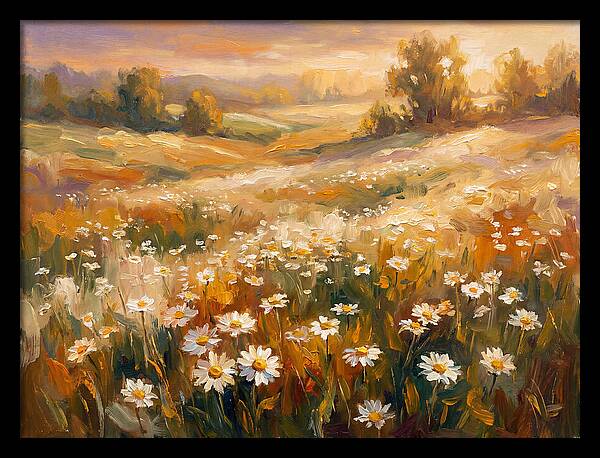 Daisy Meadow At Dusk