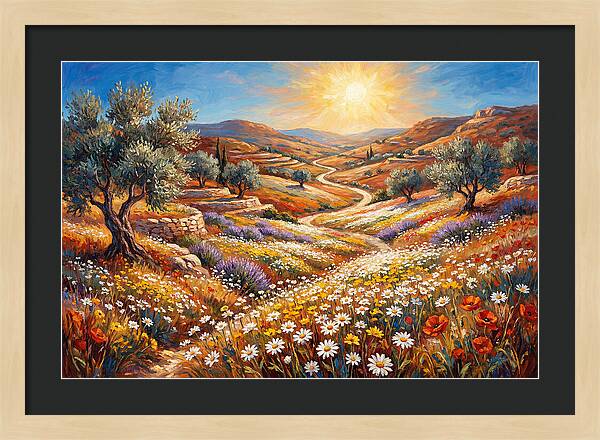 Daisyfilled Mediterranean Landscape