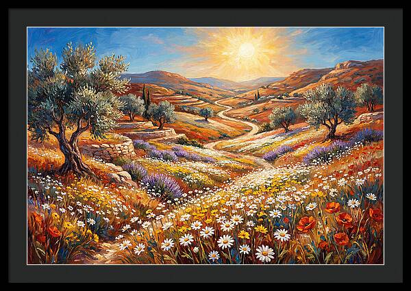 Daisyfilled Mediterranean Landscape