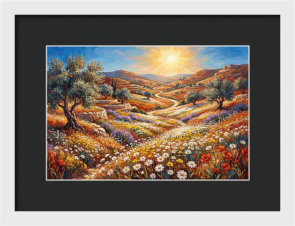 Daisyfilled Mediterranean Landscape