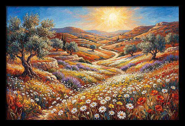Daisyfilled Mediterranean Landscape