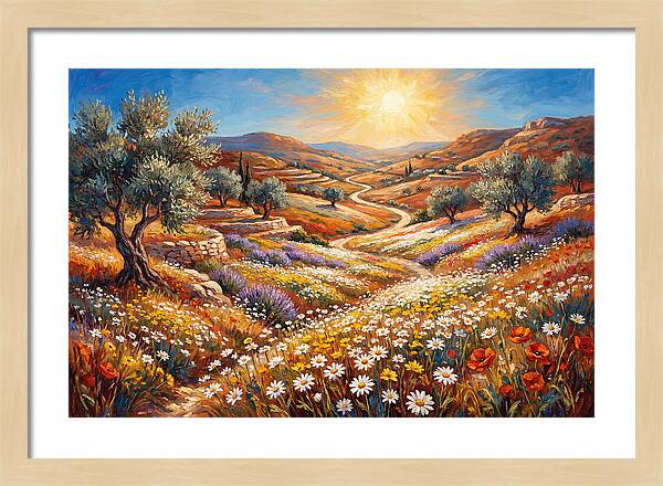 Daisyfilled Mediterranean Landscape