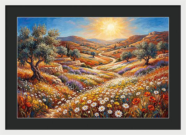 Daisyfilled Mediterranean Landscape