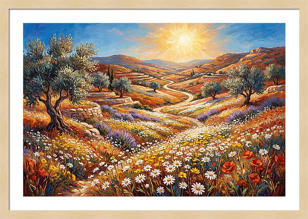 Daisyfilled Mediterranean Landscape