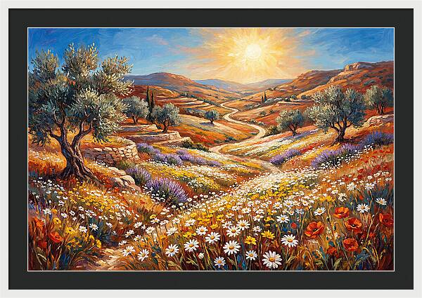 Daisyfilled Mediterranean Landscape