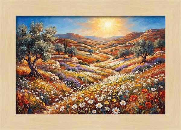 Daisyfilled Mediterranean Landscape