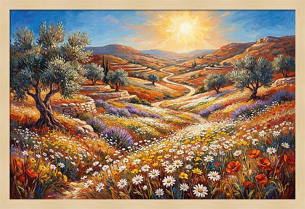 Daisyfilled Mediterranean Landscape