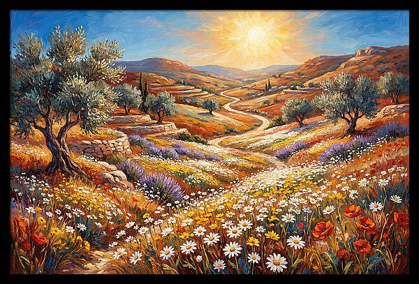 Daisyfilled Mediterranean Landscape