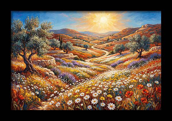 Daisyfilled Mediterranean Landscape