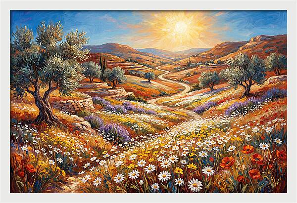 Daisyfilled Mediterranean Landscape