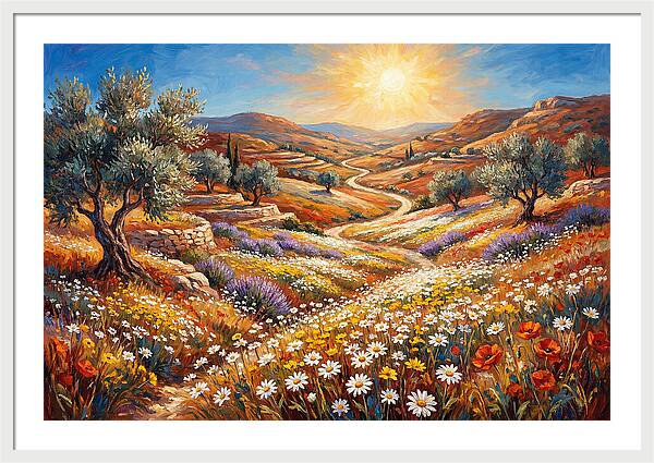 Daisyfilled Mediterranean Landscape