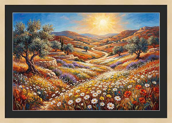 Daisyfilled Mediterranean Landscape
