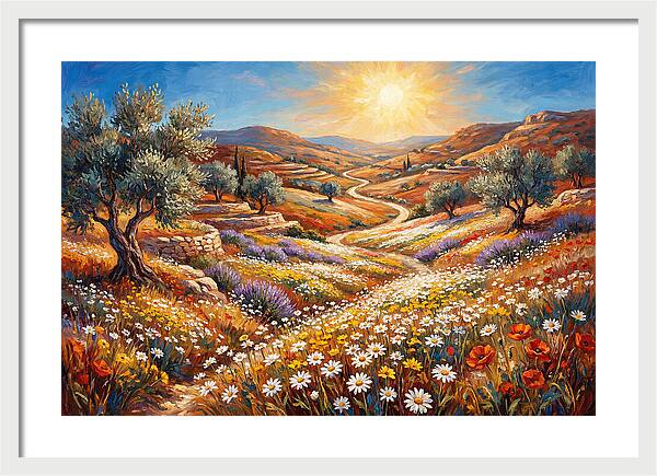 Daisyfilled Mediterranean Landscape