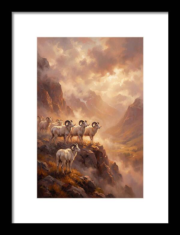Dall Sheep In Landscape
