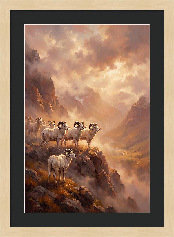 Dall Sheep In Landscape