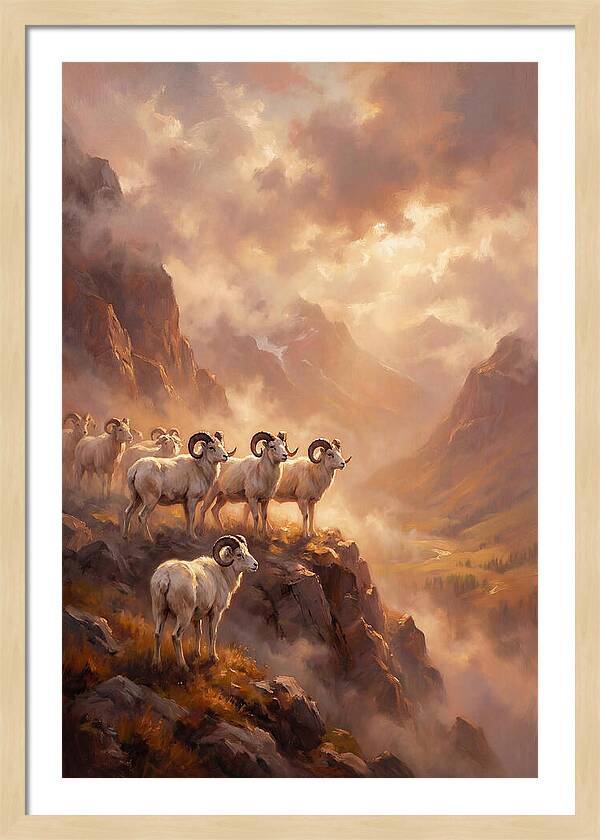 Dall Sheep In Landscape