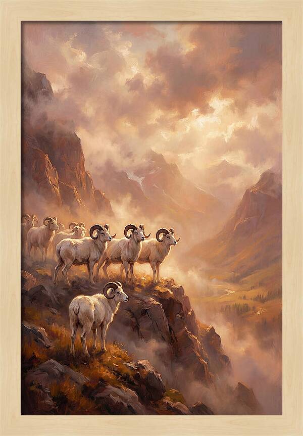 Dall Sheep In Landscape