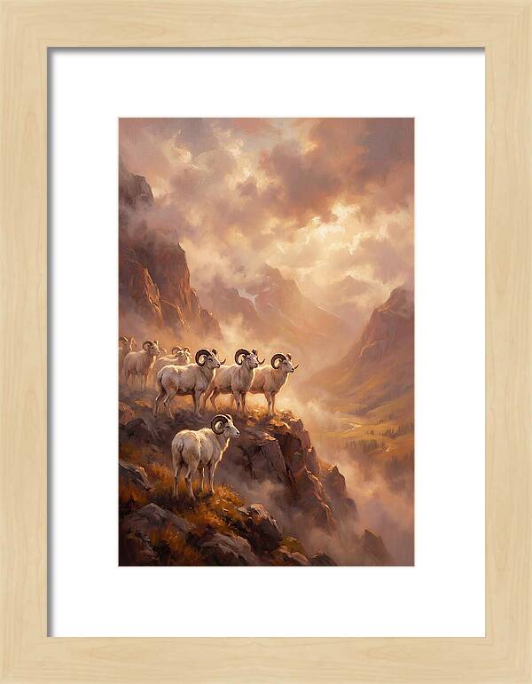 Dall Sheep In Landscape