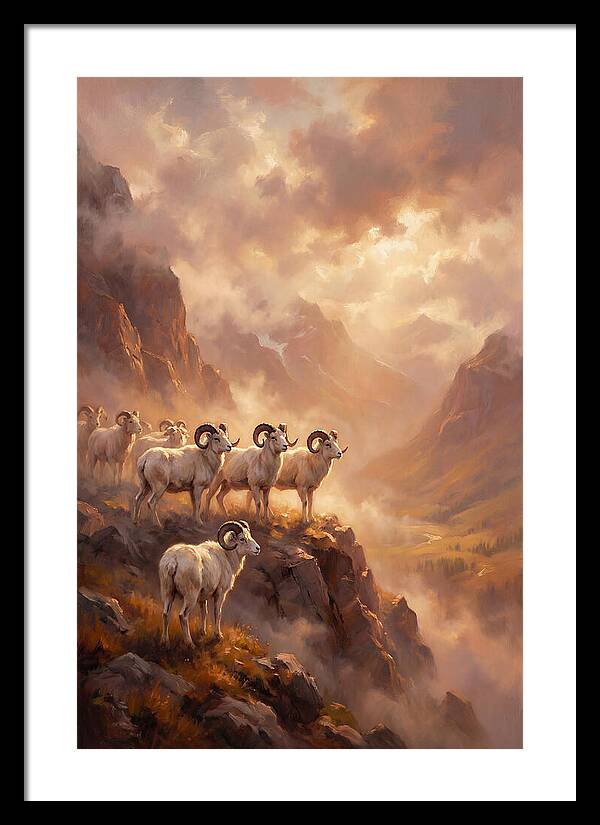 Dall Sheep In Landscape