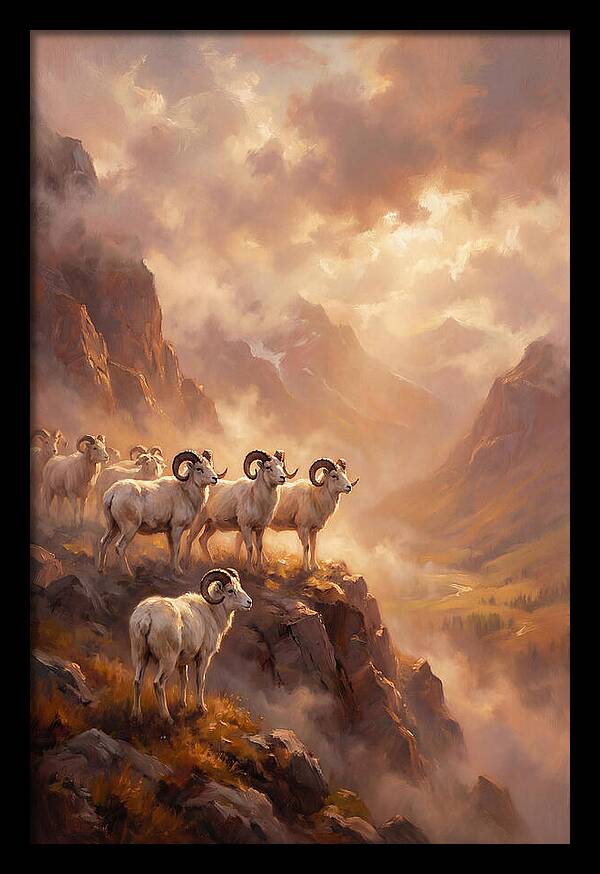 Dall Sheep In Landscape