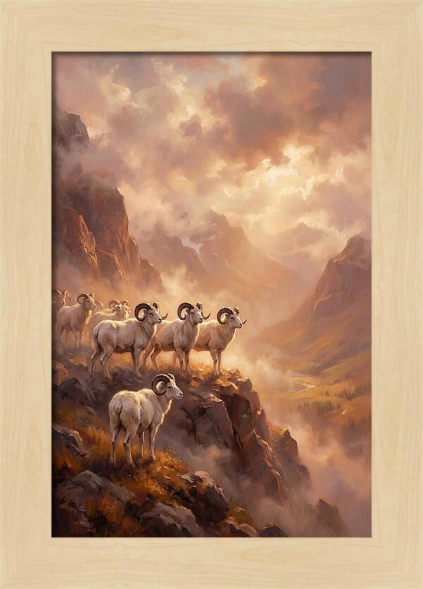 Dall Sheep In Landscape