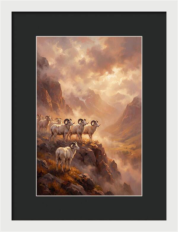 Dall Sheep In Landscape