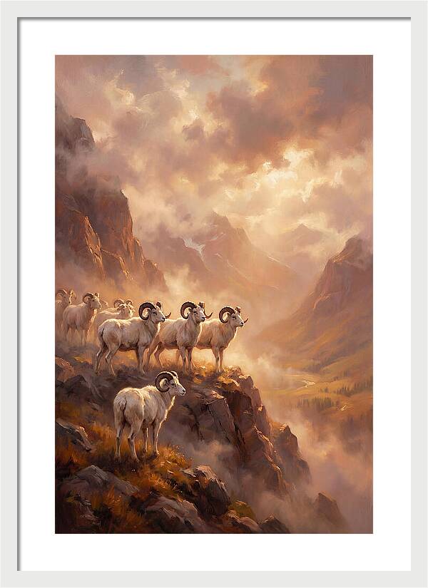 Dall Sheep In Landscape