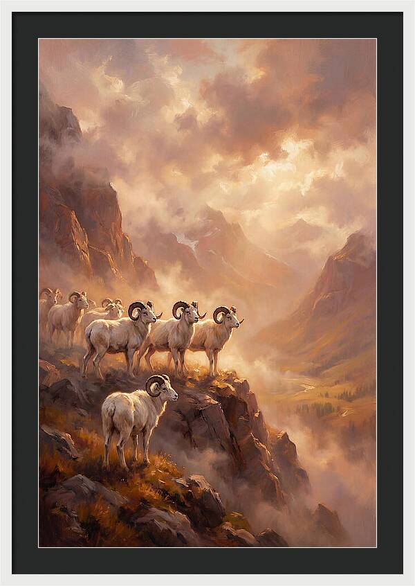Dall Sheep In Landscape