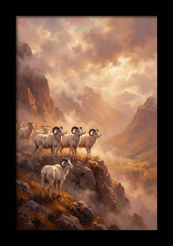 Dall Sheep In Landscape