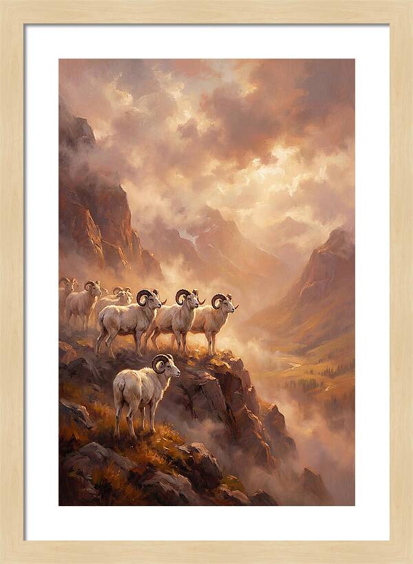 Dall Sheep In Landscape
