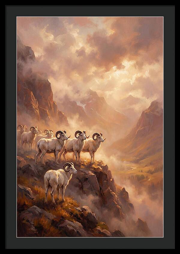 Dall Sheep In Landscape
