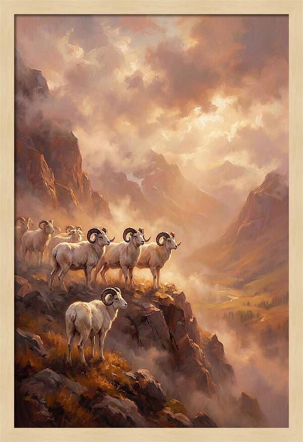 Dall Sheep In Landscape