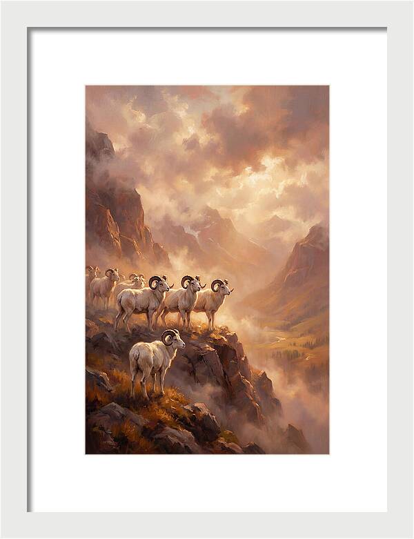 Dall Sheep In Landscape