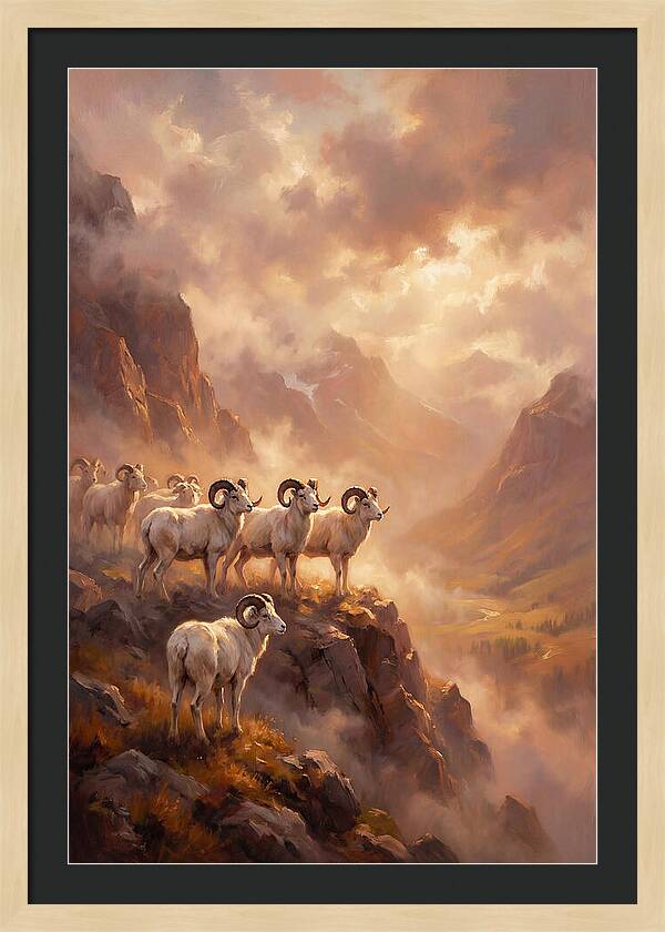 Dall Sheep In Landscape