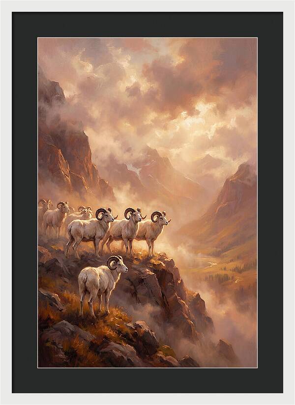 Dall Sheep In Landscape
