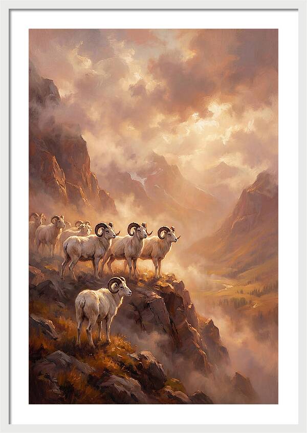 Dall Sheep In Landscape