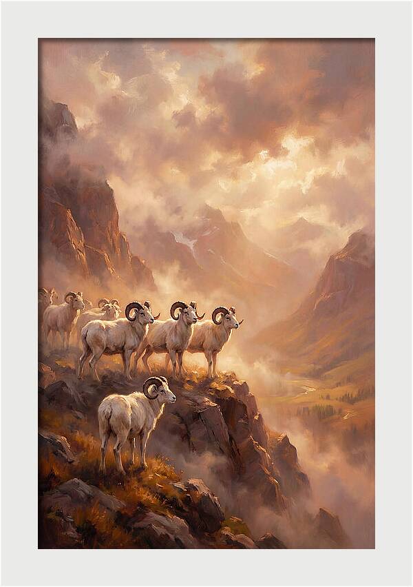 Dall Sheep In Landscape
