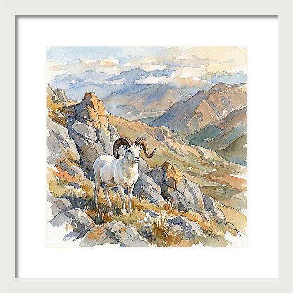 Dall Sheep In Majestic Landscape
