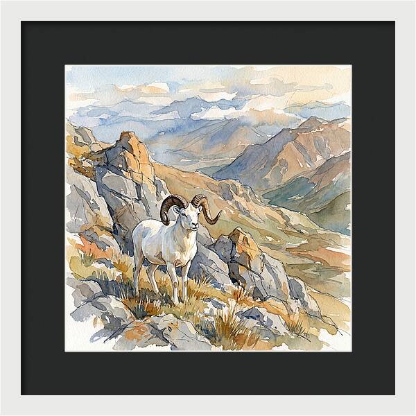 Dall Sheep In Majestic Landscape