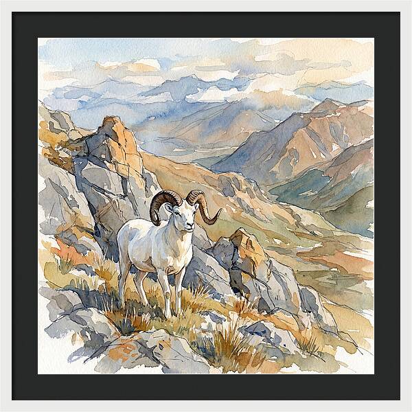 Dall Sheep In Majestic Landscape