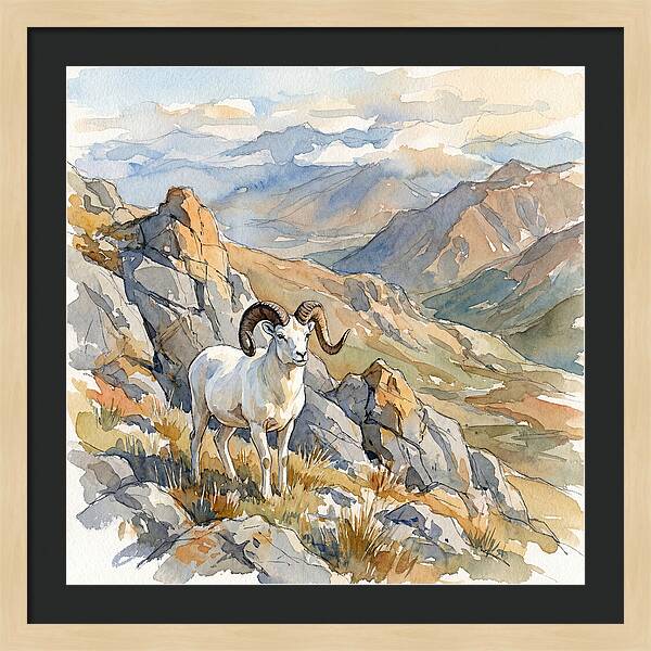 Dall Sheep In Majestic Landscape