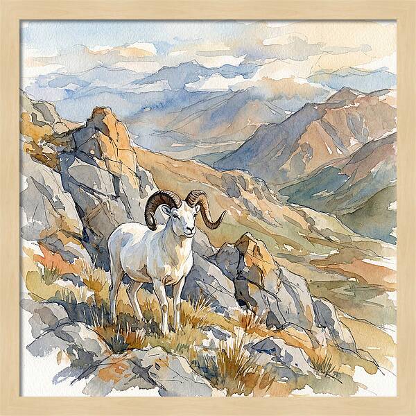 Dall Sheep In Majestic Landscape