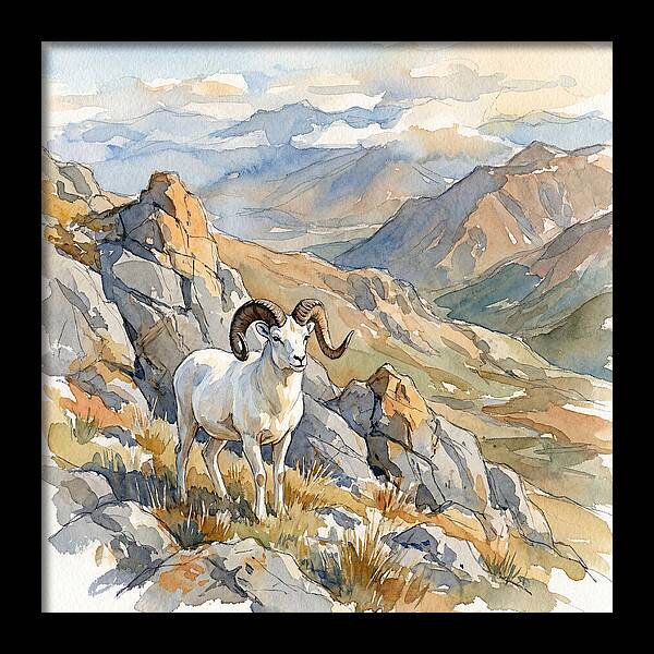 Dall Sheep In Majestic Landscape