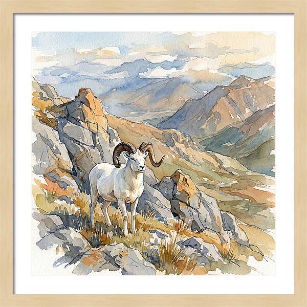 Dall Sheep In Majestic Landscape