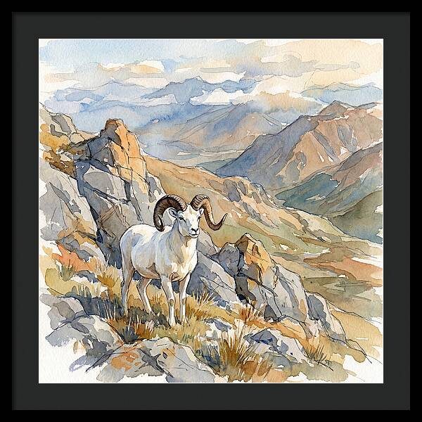 Dall Sheep In Majestic Landscape