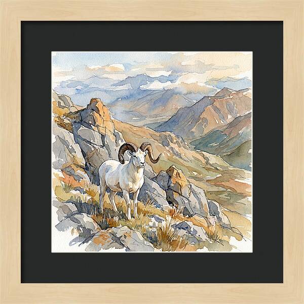 Dall Sheep In Majestic Landscape