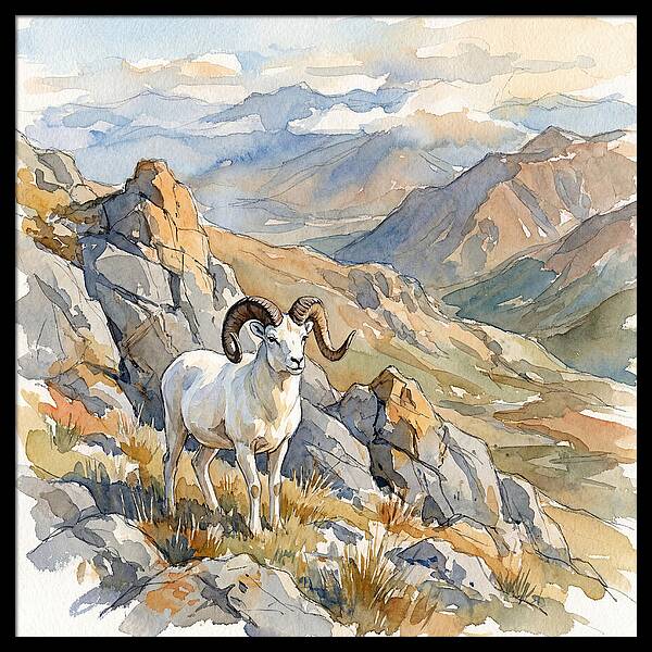 Dall Sheep In Majestic Landscape