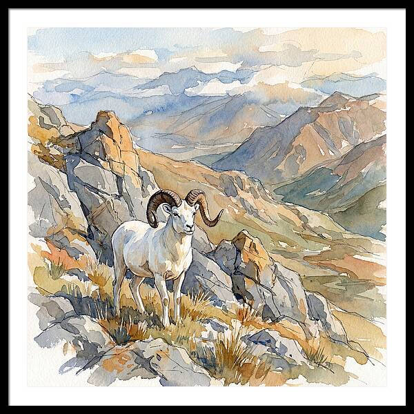 Dall Sheep In Majestic Landscape