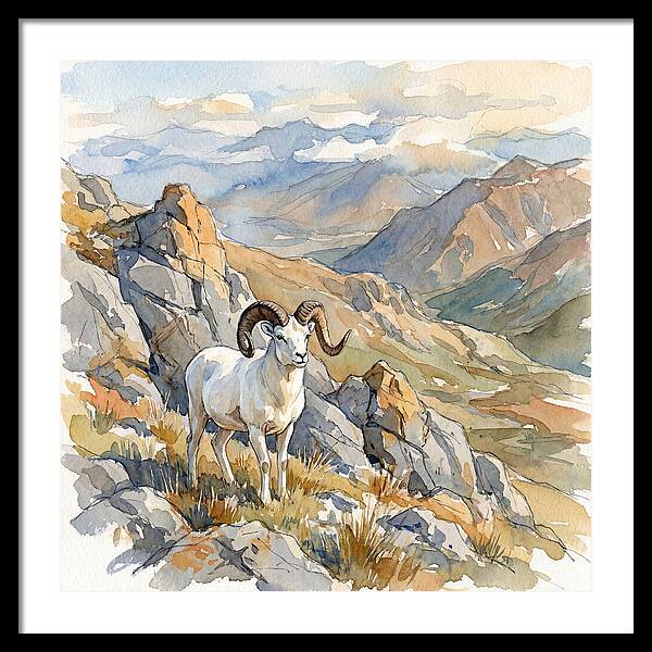 Dall Sheep In Majestic Landscape